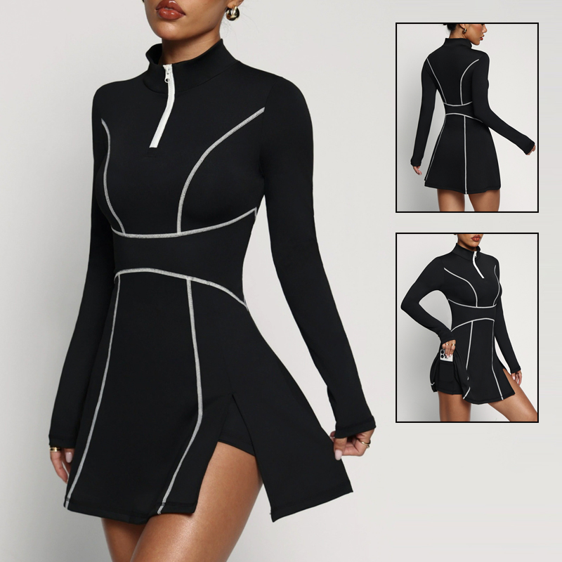 Yoga Fitness Dress - Gaun Tenis Golf Wanita Terbaru Kerah