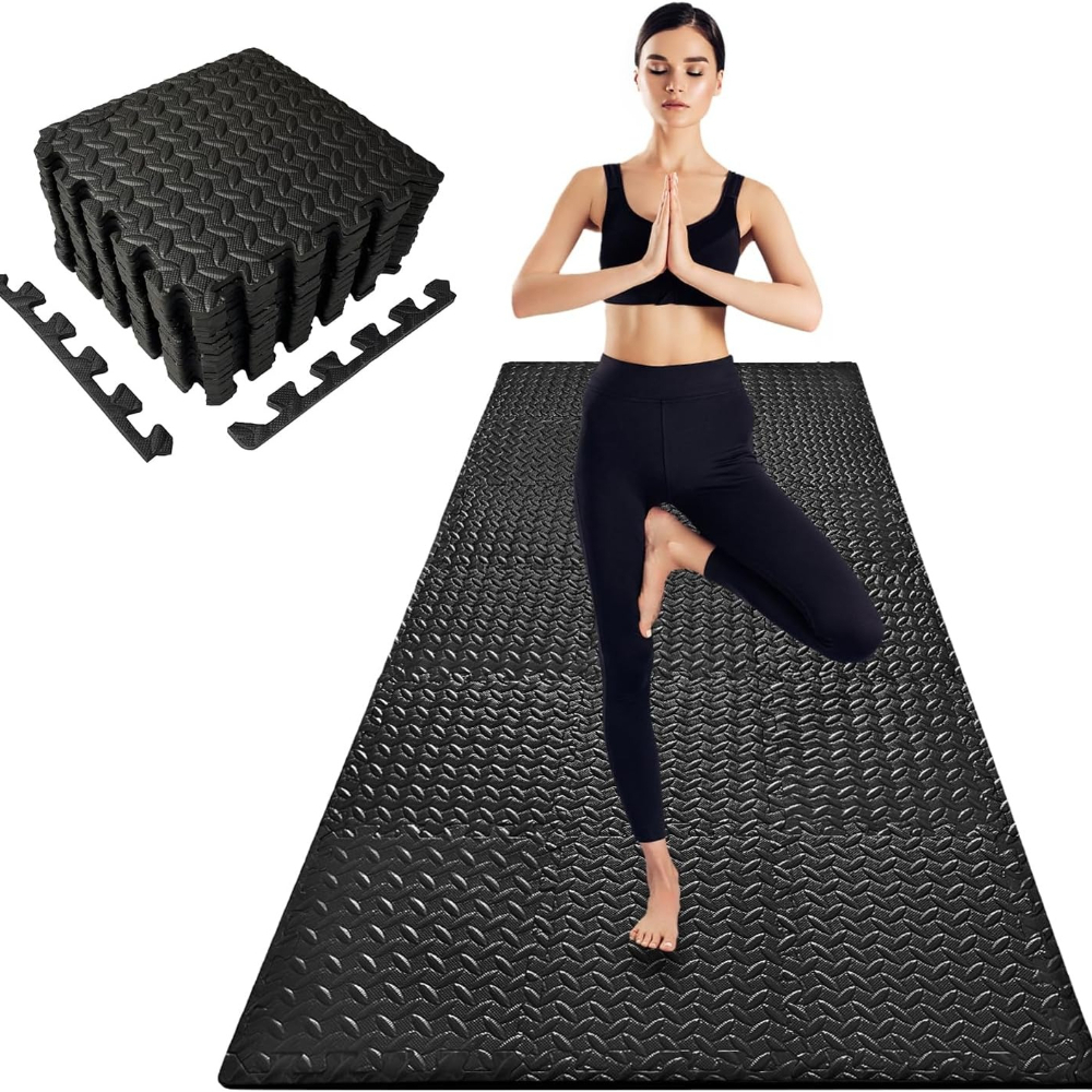 Yoga Fitness Room - Matras Busa Interlocking untuk Kebugaran (16-Pak)