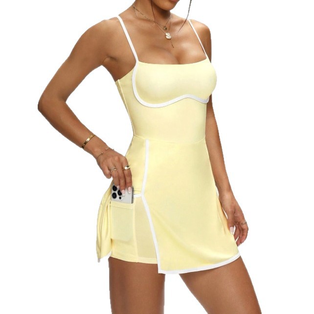 Yoga Fitness Dress - Gaun Wanita Musim Panas dengan Tali