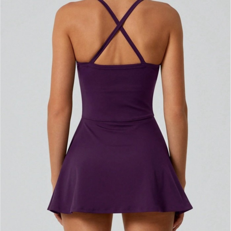 Baju Terusan Olahraga Wanita M - Yoga Fitness Dress ulasan dan harga