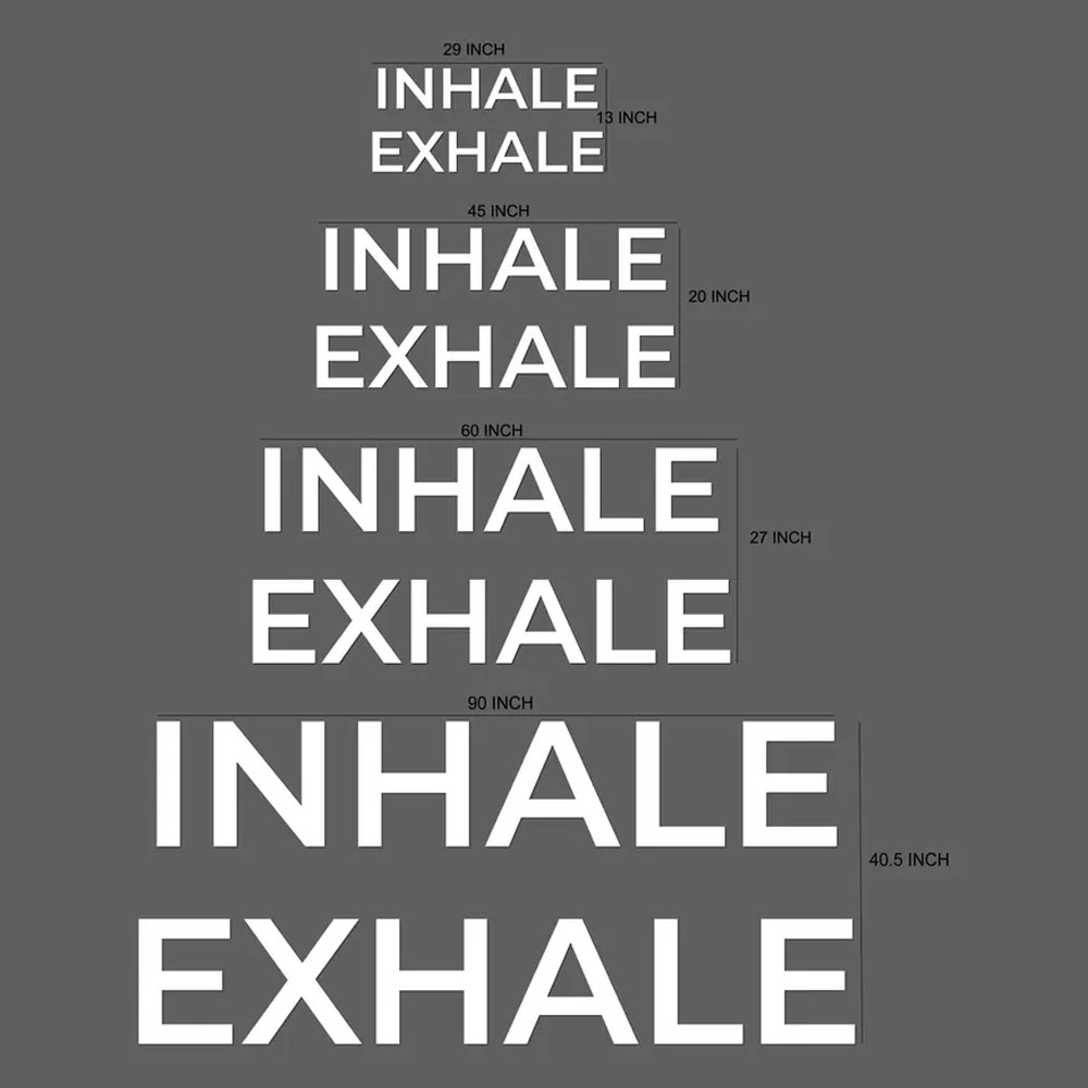 INHALE EXHALE Papan Tulis Dind - Yoga Fitness Room ulasan dan harga