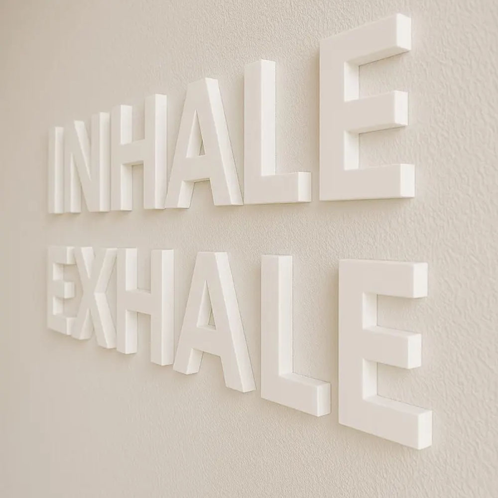INHALE EXHALE Papan Tulis Dind - Yoga Fitness Room ulasan dan harga