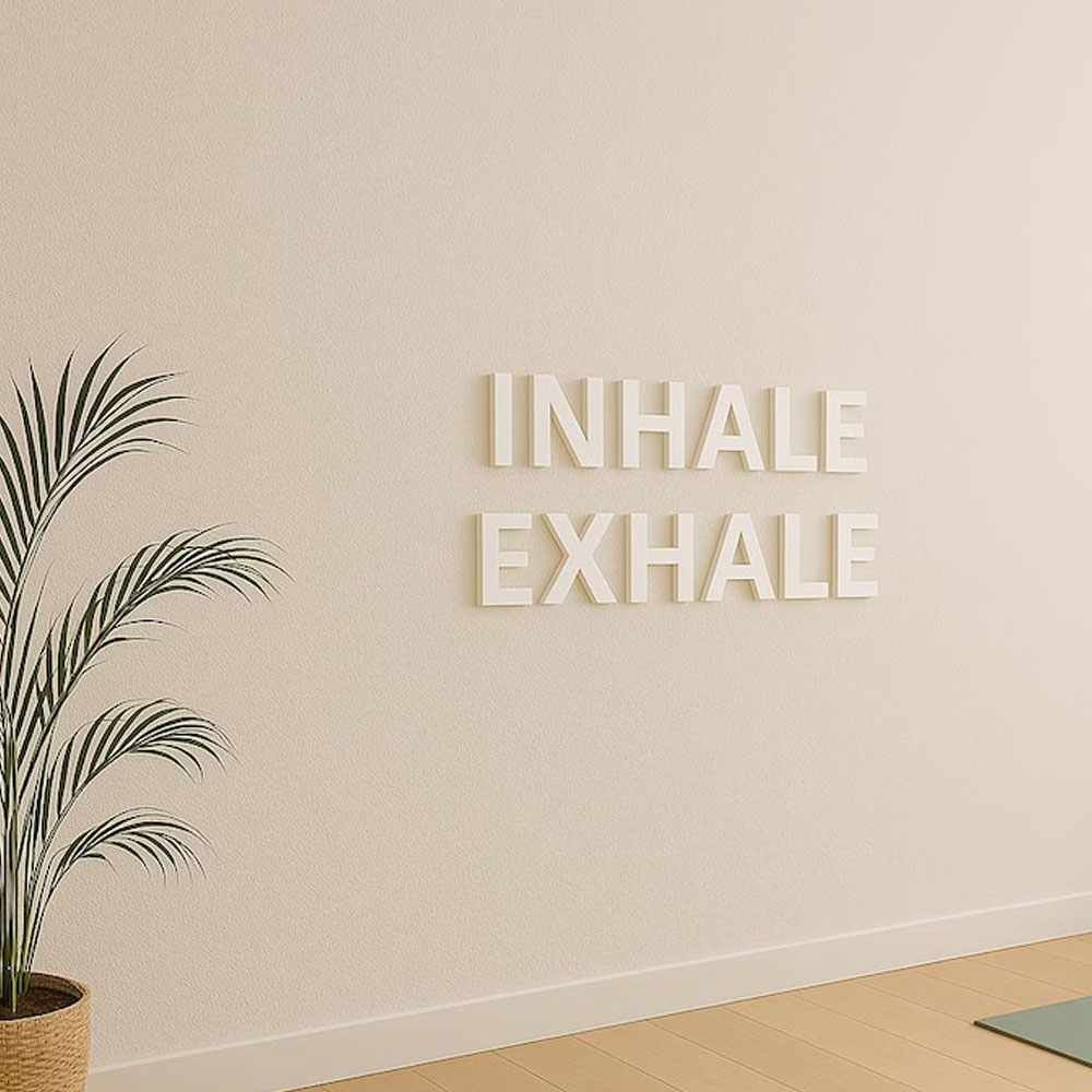 INHALE EXHALE Papan Tulis Dind - Yoga Fitness Room ulasan dan harga