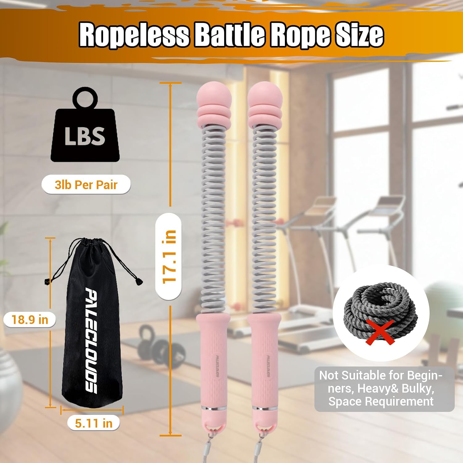 Tali Latihan Tanpa Tali Portab - Battle Rope Exercise ulasan dan harga