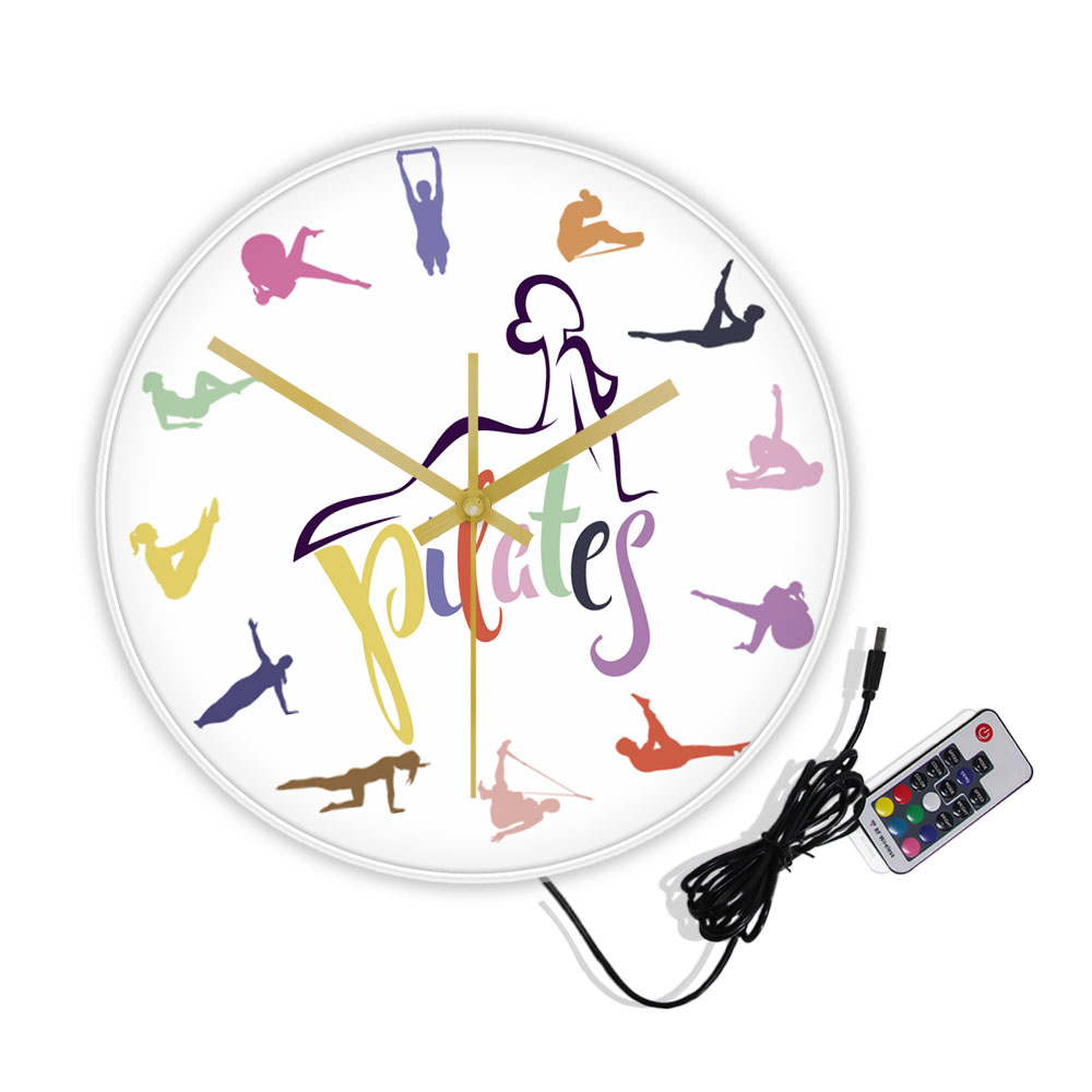 Jam Dinding Cetak Warna-warni  - Yoga Fitness Room ulasan dan harga