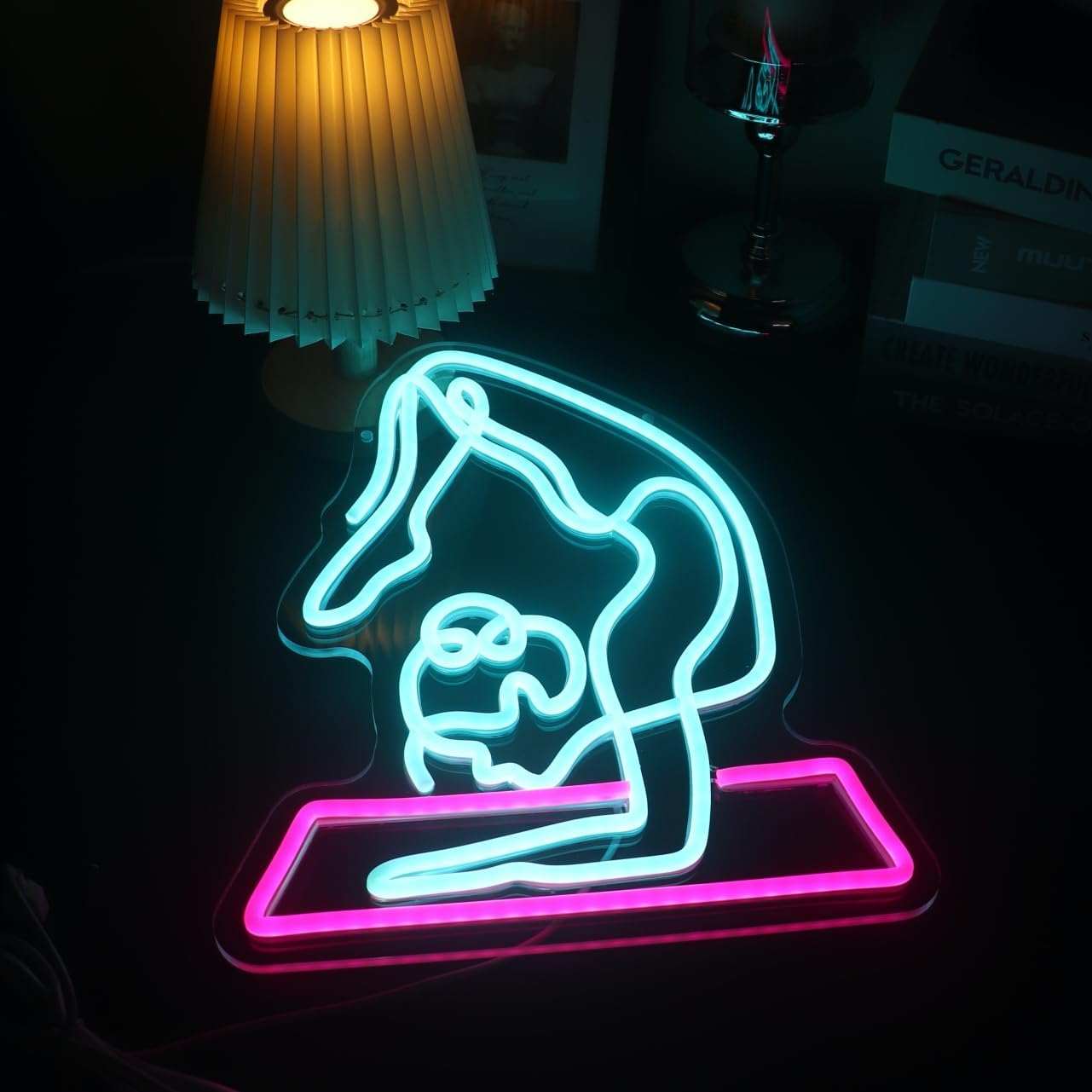 Lampu Dinding LED Neon Yoga ya - Yoga Fitness Room ulasan dan harga