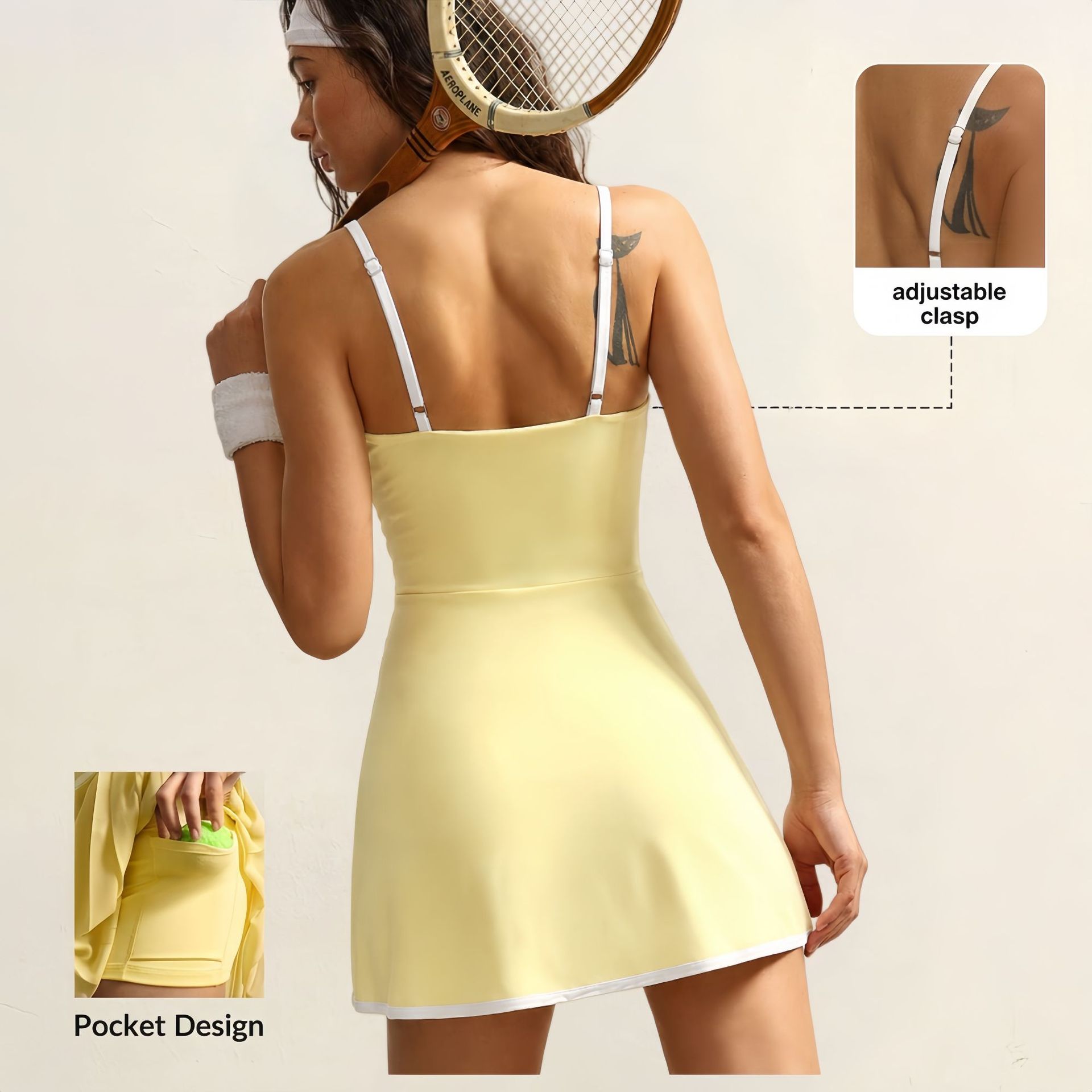 Gaun Wanita Musim Panas dengan - Yoga Fitness Dress ulasan dan harga