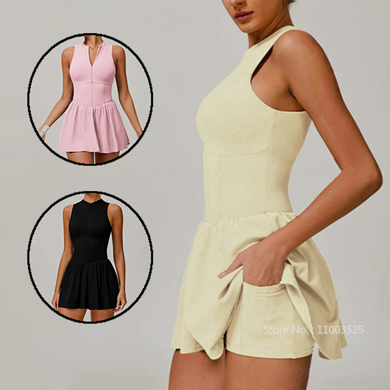 Gaun Tenis Bulu Tangkis Golf W - Yoga Fitness Dress ulasan dan harga