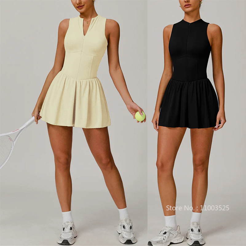 Gaun Tenis Bulu Tangkis Golf W - Yoga Fitness Dress ulasan dan harga