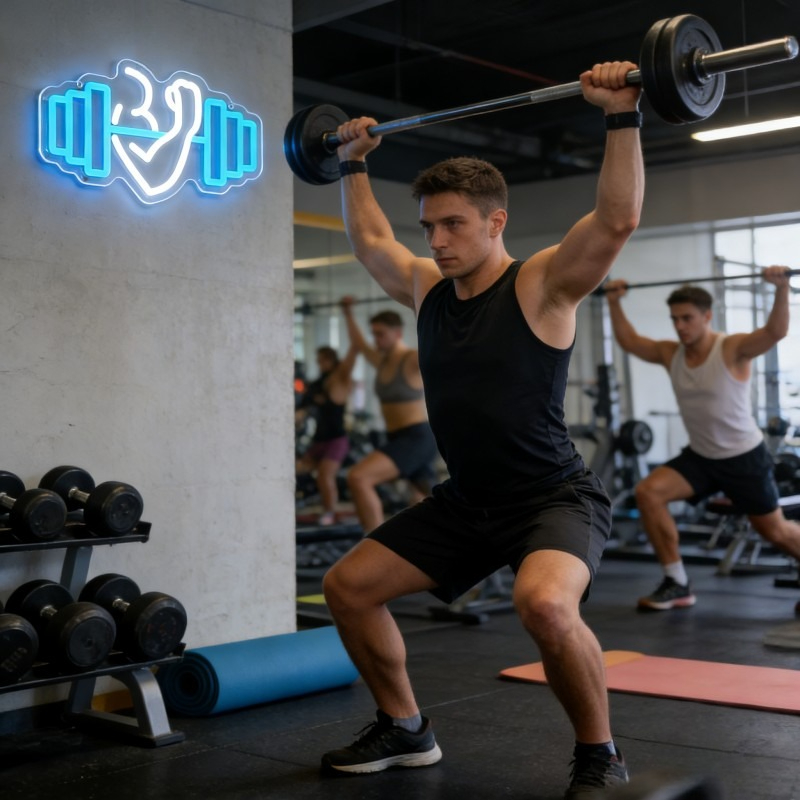 Lampu LED Neon Sign Bicep Dumb - Yoga Fitness Room ulasan dan harga